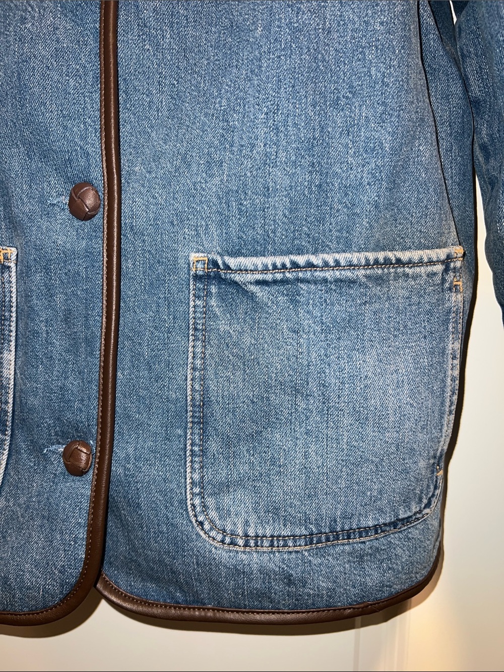 Madewell Reversible Denim & Sherpa Jacket in Petersburg Wash & Rigid Size S NWT - Picture 5 of 16